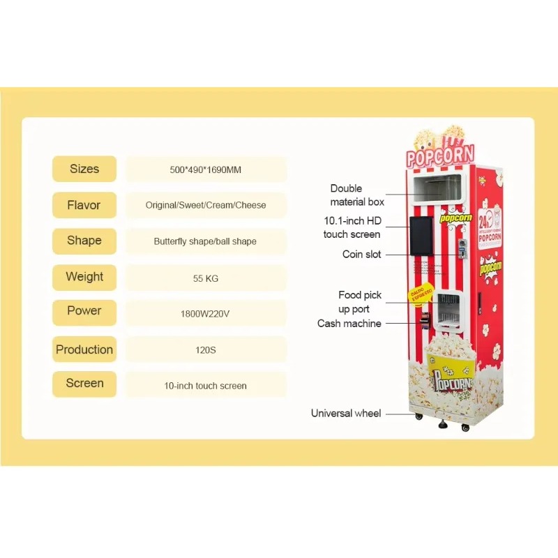 Customized New Automatic Popco - огляд і ціна Popcorn Vending Machine